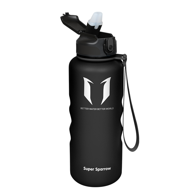 Tritan Sports Water Bottle With Straw Lid，51OZ/1500ML，Matte
